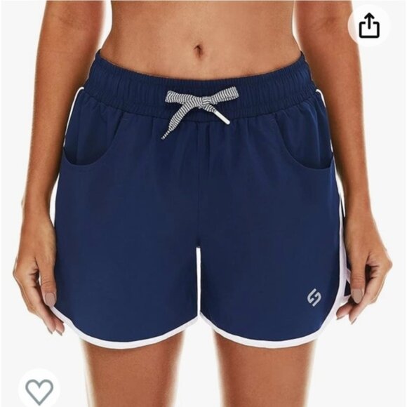 NWT XXL Women's 4" Swim Shorts Quick Dry Board Shorts Swimsuit Bottom w/Pockets - Picture 1 of 5